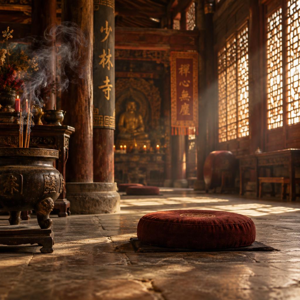 Shaolin Tempel Inneres mit Weihrauch